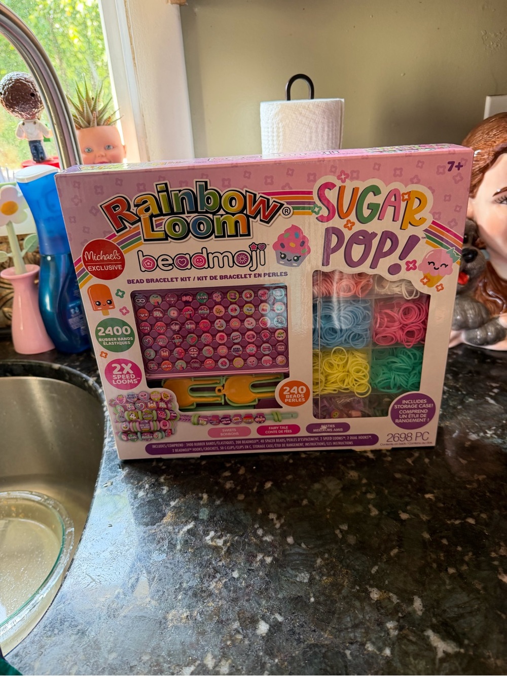 Rainbow Loom Sugar Pop BeadMoji Kit - Pink, Blue, Yellow, Green, White